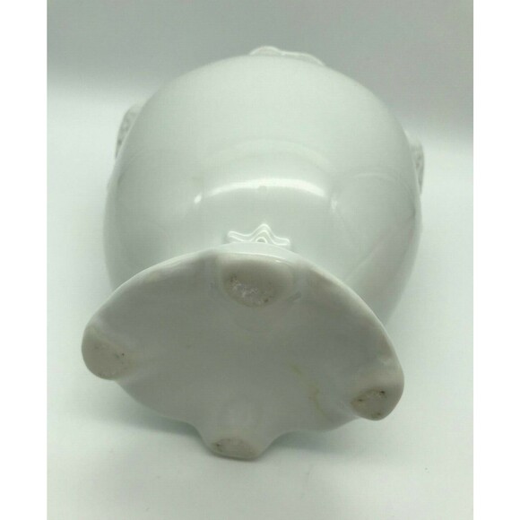 Double Handled White Porcelain Vase Art Nouveau Ceramic Vase 2 Handles 9 Inches - Picture 8 of 8